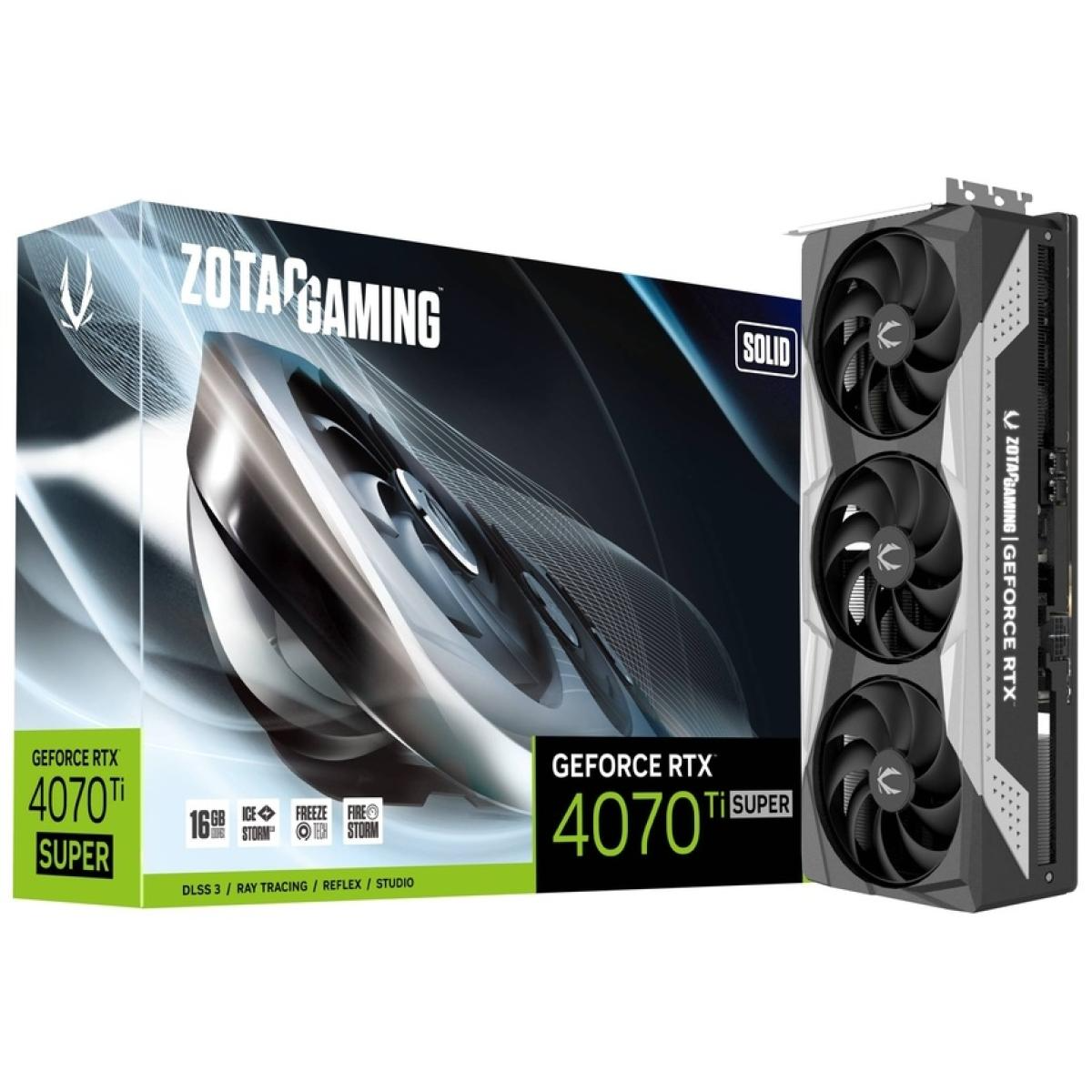 ZOTAC GAMING GeForce RTX 4070 Ti SUPER SOLID 16GB GDDR6X - Graphics Card ZOTAC GAMING GeForce RTX 4070 Ti SUPER SOLID 16GB GDDR6X - Graphics Card